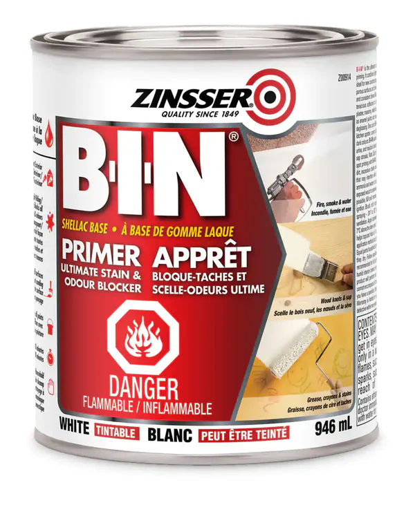 Rust-Oleum Zinsser B-I-N Interior & Spot Exterior Primer, Sealer, & Stain Killer-Colour Company