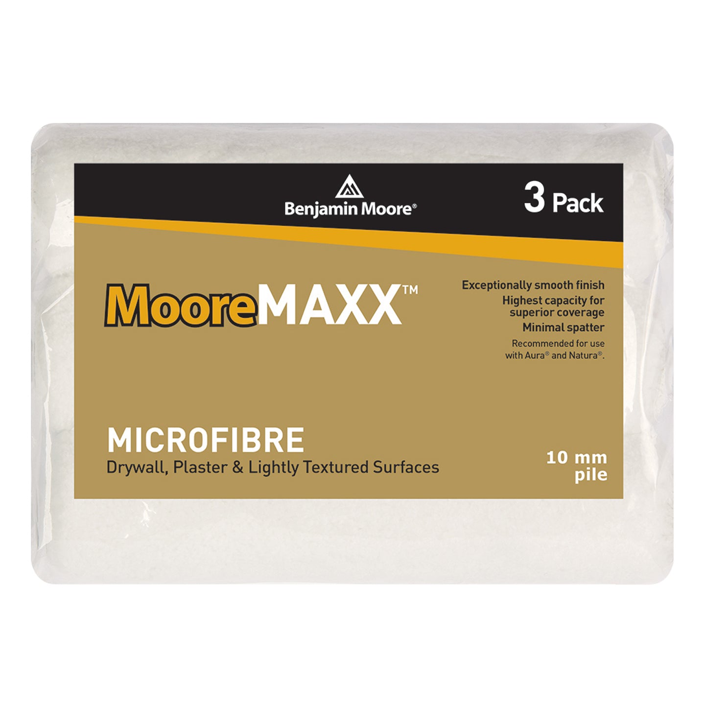 MooreMAXX Microfibre 10mm Rollers 3 Pack-Colour Company 